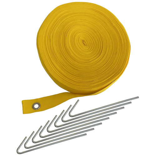Edzés kiegészítők: Pályakijelölő 48 m x 4 cm (sárga) 